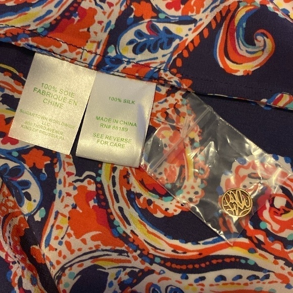 Lilly Pulitzer For The Halibut blouse size xs nwt - Picture 5 of 10
